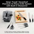Ninja K32014 Knife Set, Knife Sharpener, Knife Block Set, Stainless Steel Knives, 14 Piece Set, Black​