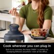 Ninja FN101GY Crispi Air Fryer, Microwave, Freezer & Dishwasher Safe, Non Toxic Glass Portable Cooking System