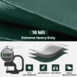 Winpull Tarp 12x20 Feet 16 Mil Heavy Duty Waterproof Tarp, Multipurpose Large Tarp Cover with Brass Grommets and Reinforced Edges