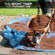Teal Elite 20x40 Heavy Duty Tarp Waterproof -12mil Thick Pool Tarp Cover, 20x40 Tarp UV Resistant, Rip & Tear Proof with Metal Grommets