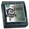 CARTMAN Finished Size 30x40 Feet Waterproof Green Tarp 8 Mil Thick, Multipurpose Protective Cover
