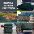Kesfitt Tarp Heavy Duty Waterproof 12x16FT,16 Mil Thick Tarps Tear&Fade Resistant, UV Resistant, Poly Tarp Cover (Green/Blue)