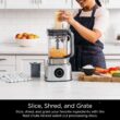 Ninja SS401 Blender and Food Processor Combo, Foodi Power Blenders For-Kitchen and Personal Size, Smoothie Maker, Silver