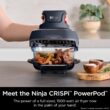 Ninja FN101GY Crispi Air Fryer, Microwave, Freezer & Dishwasher Safe, Non Toxic Glass Portable Cooking System