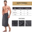 Utopia Towels 4 Pack Premium Bath Towels Set, 27 x 54 Inches, Grey