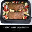 Ninja FG551 Foodi Smart XL 6-in-1 Indoor Grill with Air Fry, Roast, Bake, Broil & Dehydrate, Smart Thermometer, Black/Silver Ninja FG551 Foodi Smart XL 6-in-1 Indoor Grill with Air Fry, Roast, Bake, Broil & Dehydrate, Smart Thermometer, Black/Silver