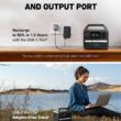 Anker 521 Portable Power Station Upgraded with LiFePO4 Battery, 256Wh 6-Port PowerHouse, 2 AC Outlets