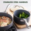 GreenPan Lima Hard Anodized Healthy Ceramic Nonstick 12 Piece Cookware Pots and Pans Set, PFAS-Free, Oven Safe, Gray