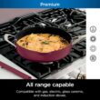 Ninja, Cookware, Steamer, Strainer Basket, Glass Lid and Spatula, Foodi NeverStick PossiblePan, Premium Set, Cherry Tart, CW102RD