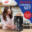 Kaluns 50 PCS Silicone Kitchen Utensils Set Complete Kitchen Set, Blue