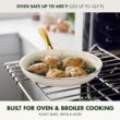 GreenPan Swift 12 Piece Cookware Pot and Pans Set, PFAS & PFOA-Free Healthy Ceramic Nonstick, Gold Stainless Steel Handle, Cream