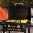 Blackstone 1883 Original 28” Griddle with Integrated Protective Hood and Counter Height Side Shelves, Powder Coated Steel, Black Blackstone 1883 Original 28” Griddle with Integrated Protective Hood and Counter Height Side Shelves, Powder Coated Steel, Black