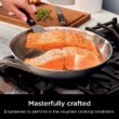 Ninja C90030 Everclad Commercial-Grade Stainless Steel 12" Fry Pan, Tri-Ply Pans, Oven Safe to 600°F, PTFE Safe, Stainless
