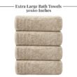 Tens Towels Extra Large Bath Towels 30 x 60 Inches, Super Soft and Absorbent, Beige