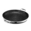 HexClad Hybrid Nonstick 14-Inch Frying Pan with Steel Lid, Great for Braising, Dishwasher and Oven Safe