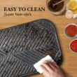 SENSARTE Nonstick Griddle Grill Pan, Pro-Grid Reversible Grill & Griddle Pan, Two Burner Cast Aluminum Griddle, 19.5" x 10.7"