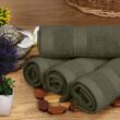 Utopia Towels 8-Piece Premium Towel Set, 2 Bath Towels, 2 Hand Towels, and 4 Wash Clothsm, Dusty Olive