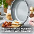 GreenPan Chatham Tri-Ply Stainless Steel Healthy Ceramic Nonstick 12 Piece Cookware Pots and Pans Set, Silver