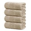 Tens Towels Extra Large Bath Towels 30 x 60 Inches, Super Soft and Absorbent, Beige