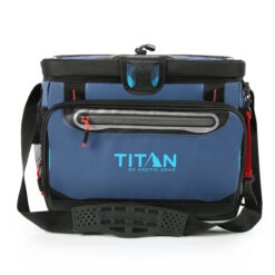 Titan by Arctic Zone 30 Can Zipperless Soft Side Cooler, Ocean Blue