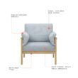 Beautiful Wrap Me Up Accent Chair With Removable Cushions by Drew, Cornflower Blue