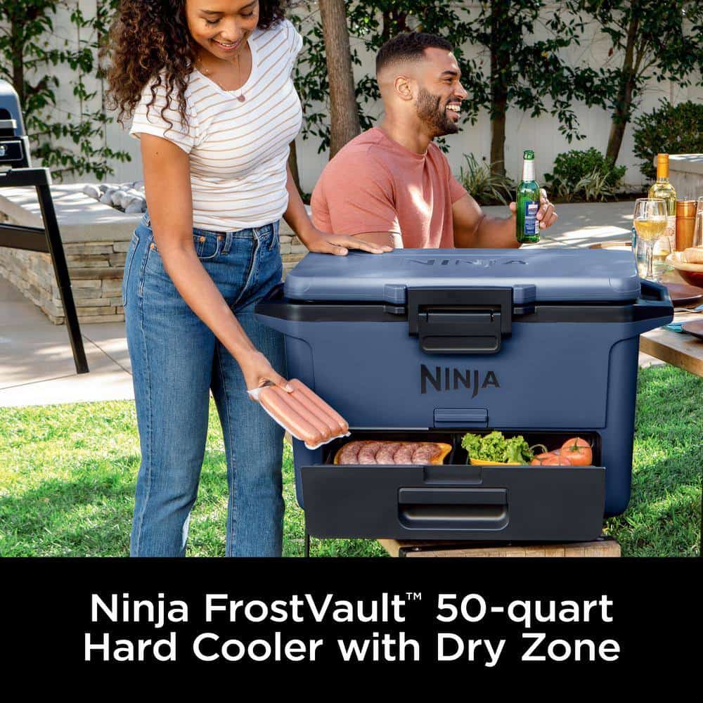 NINJA FrostVault 50- qt Hard Cooler with Dry Zone in Lakeshore Blue NINJA FrostVault 50- qt Hard Cooler with Dry Zone in Lakeshore Blue - Image 3