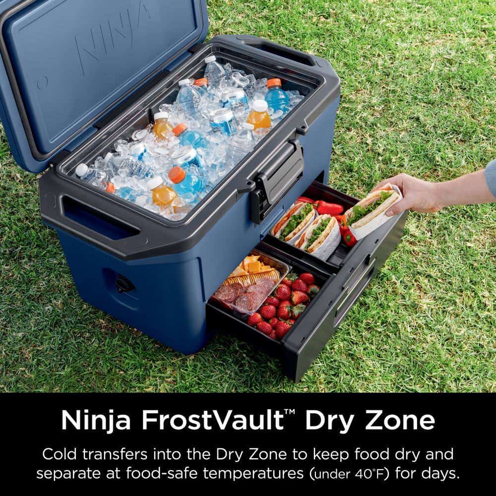 NINJA FrostVault 50- qt Hard Cooler with Dry Zone in Lakeshore Blue NINJA FrostVault 50- qt Hard Cooler with Dry Zone in Lakeshore Blue - Image 4