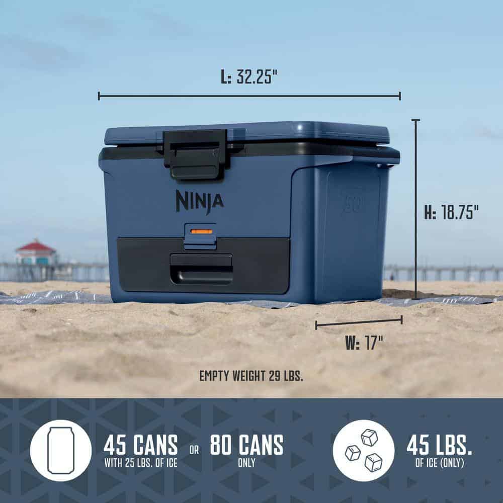 NINJA FrostVault 50- qt Hard Cooler with Dry Zone in Lakeshore Blue NINJA FrostVault 50- qt Hard Cooler with Dry Zone in Lakeshore Blue - Image 2