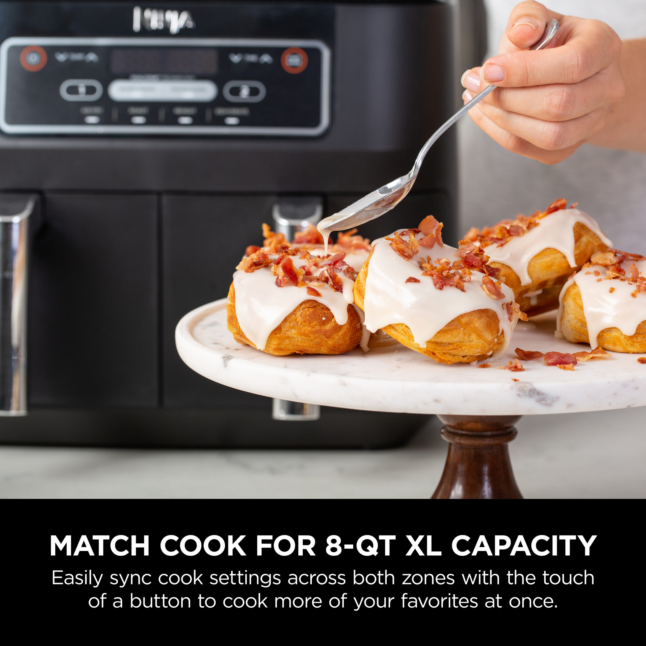 Ninja Foodi DZ100 4-in-1, 8-qt., 2-Basket Air Fryer with DualZone Technology Ninja Foodi DZ100 4-in-1, 8-qt., 2-Basket Air Fryer with DualZone Technology - Image 8