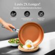 Gotham Steel Nonstick Pots and Pans 12 Piece Set Ceramic Cookware Kitchen Set with Frying Skillet, Saucepan, Lids, Gray