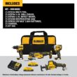 DEWALT DCK486D2 ATOMIC 20-Volt Lithium-Ion Cordless Brushless Combo Kit (4-Tool) with (2) 2.0Ah Batteries, Charger and Bag