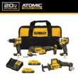 DEWALT DCK486D2 ATOMIC 20-Volt Lithium-Ion Cordless Brushless Combo Kit (4-Tool) with (2) 2.0Ah Batteries, Charger and Bag