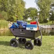 Gorilla Carts 6 Cu Ft Heavy Duty Poly Dump Cart, w/ Steel Frame, Black