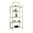 Better Homes & Gardens 71" Nola 5 Shelf Etagere Bookcase, Gold Finish
