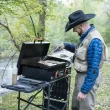 Blackstone Adventure Ready 2-Burner 22" Propane Griddle with Hard Cover in Black