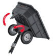 Ohio Steel 1000P-SD 15 Cubic Foot Swivel Garden Tractor and Lawnmower Dump Cart