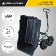 Gorilla Carts 6 Cu Ft Heavy Duty Poly Dump Cart, w/ Steel Frame, Black