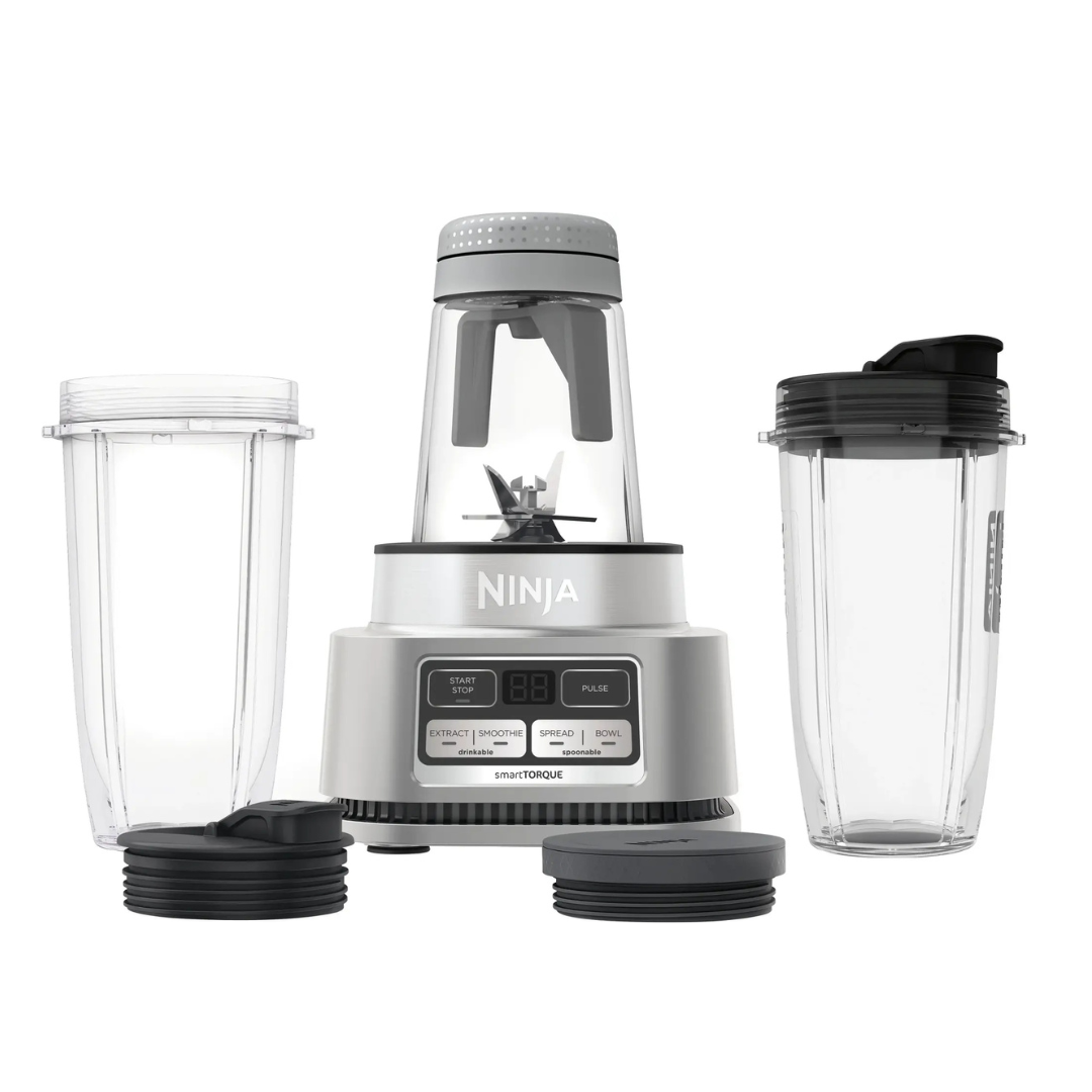 Ninja - Foodi Smoothie Bowl Maker and Nutrient Extractor 1200WP smartTORQUE 4 Auto-iQ Presets - Silver Ninja - Foodi Smoothie Bowl Maker and Nutrient Extractor 1200WP smartTORQUE 4 Auto-iQ Presets - Silver