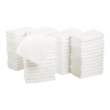 Amazon Basics Bath towel for Face, bathroom, Fast Drying salon towels, 60 Pack, White (12 x 12 inches)