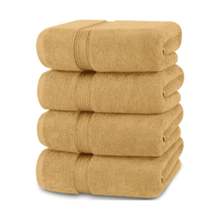 Utopia Towels 4 Pack Premium Bath Towels Set, 27 x 54 Inches, Beige