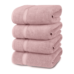 Utopia Towels 4 Pack Premium Bath Towels Set, 27 x 54 Inches, Dusty Pink