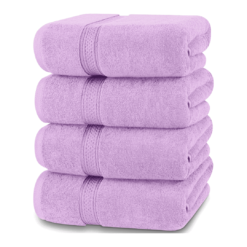 Utopia Towels 4 Pack Premium Bath Towels Set, 27 x 54 Inches, Lavender