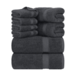 Utopia Towels 8-Piece Premium Towel Set, 2 Bath Towels, 2 Hand Towels, and 4 Wash Cloths (Grey)