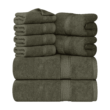 Utopia Towels 8-Piece Premium Towel Set, 2 Bath Towels, 2 Hand Towels, and 4 Wash Clothsm, Dusty Olive