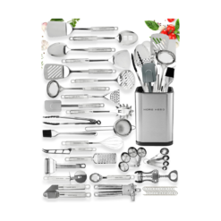 Home Hero Stainless Steel Kitchen Utensils Set - Nonstick Stainless Steel Cooking Utensils Set (54 Pcs)