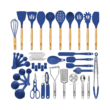 Kaluns 50 PCS Silicone Kitchen Utensils Set Complete Kitchen Set, Blue