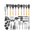 Kaluns 50 PCS Silicone Kitchen Utensils Set Complete Kitchen Set, Gray