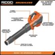 RIDGID R019001 18V Brushless 14 in. Cordless Battery String Trimmer and Leaf Blower 2-Tool Combo Kit with 4.0 Ah Battery and Charger