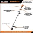 RIDGID R019001 18V Brushless 14 in. Cordless Battery String Trimmer and Leaf Blower 2-Tool Combo Kit with 4.0 Ah Battery and Charger