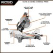 RIDGID R4113-RPM121 15 Amp Corded 10 in. Dual Bevel Miter Saw with LED Cutline Indicator and Black Fine Point Permanent Workshop Marker